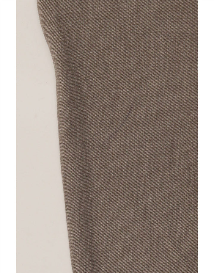 Zara Pantalón de traje ajustado para hombre EU 44 Large W34 L29 Marrón Poliéster