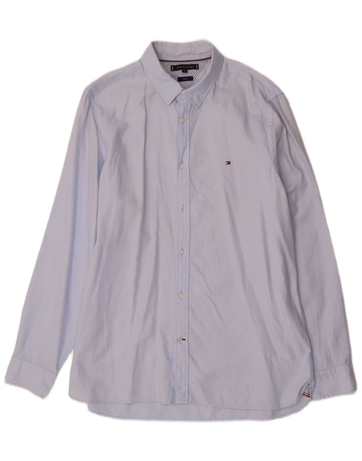 TOMMY HILFIGER Camisa ajustada para hombre XL Azul