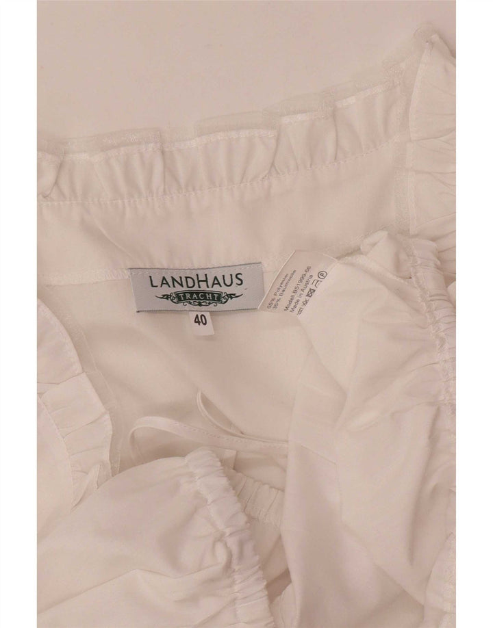 Landhaus Top corto para mujer EU 40 Medio Blanco Poliéster
