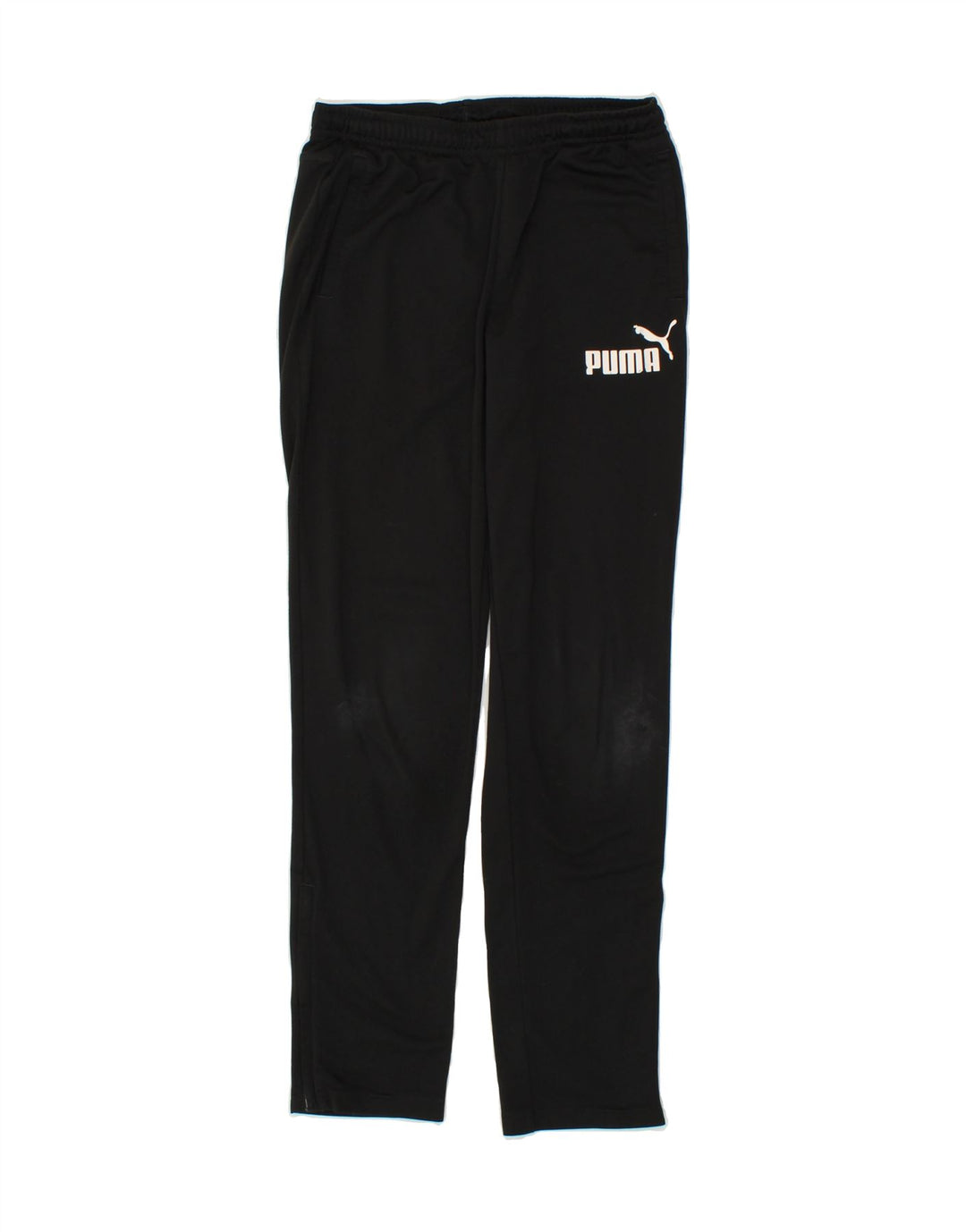 PUMA Boys Graphic Tracksuit Trousers 13-14 Years Black Polyester Vintage Puma and Second-Hand Puma from Messina Hembry 