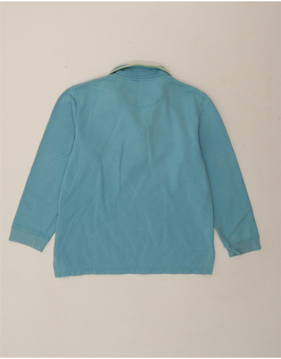 Boden - Sudadera con cuello y cremallera para mujer, talla 40, algodón azul medio