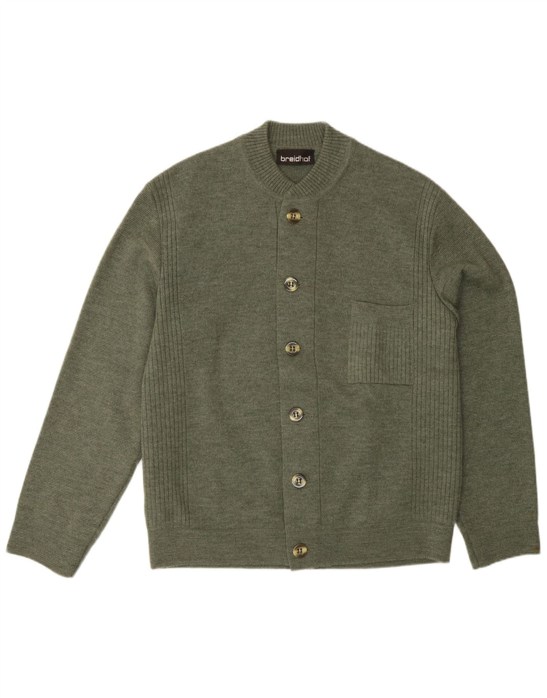 Breidhof - Cárdigan de ajuste regular para hombre, talla 52, color verde grande
