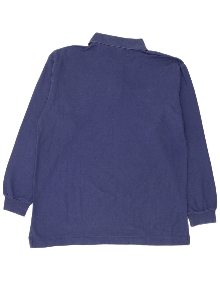 FILA Polo de manga larga para hombre IT 48 Algodón azul marino mediano