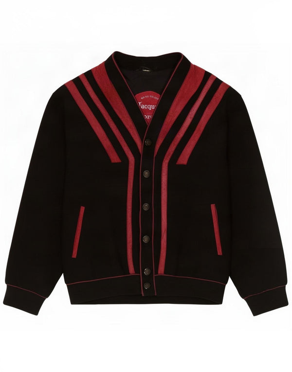 Jacques Lorant Chaqueta bomber de ante para hombre UK 42 XL Bloque de color negro