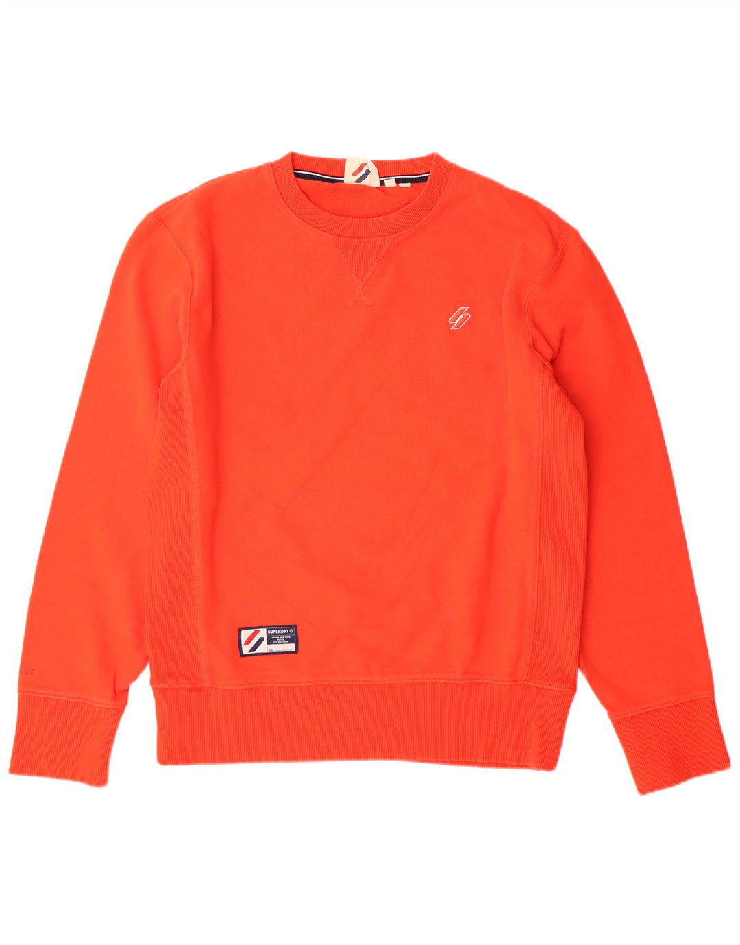 SUPERDRY Hombre Sudadera Jumper Small Naranja Algodón