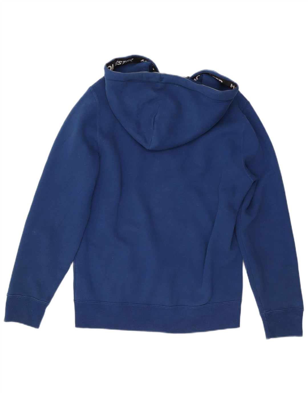 HOLLISTER Sudadera con capucha y cremallera para hombre de algodón azul medio