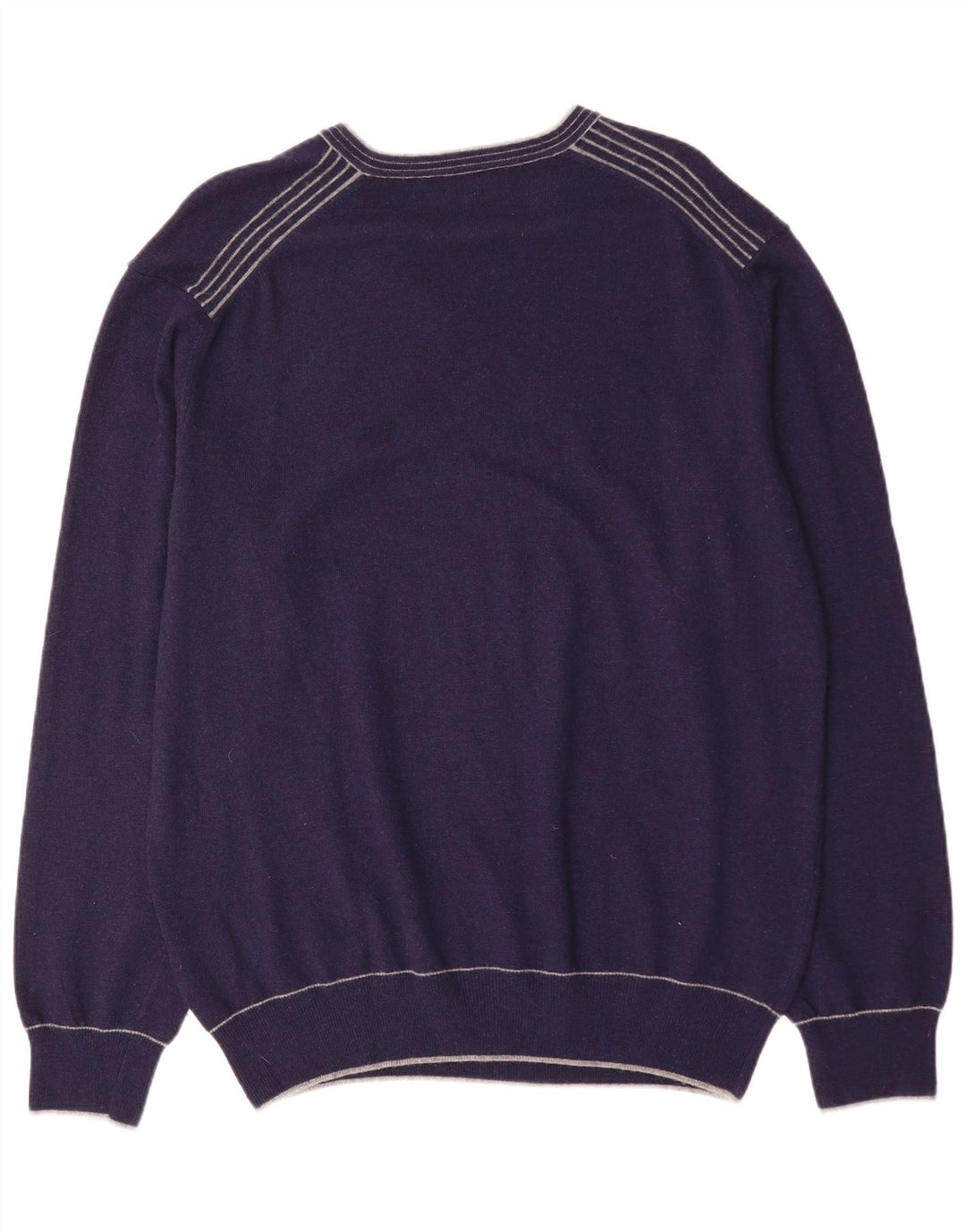 KAPPA Suéter gráfico con cuello en V para hombre 2XL Azul marino Cachemira