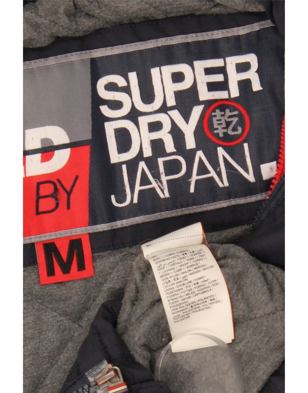 Superdry Chaqueta Cortavientos Con Capucha Para Hombre UK 38 Medium Azul Marino Nylon