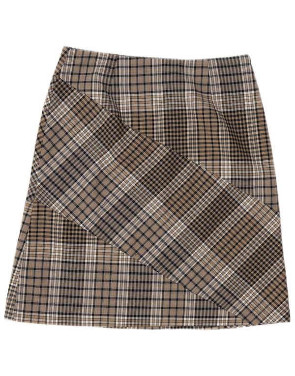Max & Co. Womens A-Line Skirt W29 Medium Brown Check