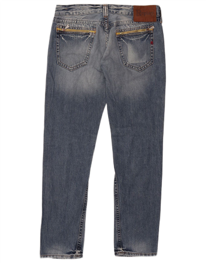 Vaqueros Replay Mujer Rectos W29 L30 Algodón Azul