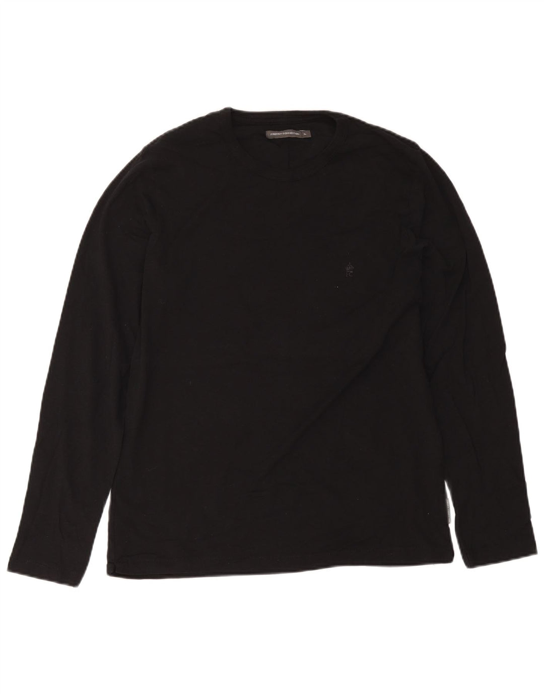 French Connection Camiseta Hombre Manga Larga XL Algodón Negro