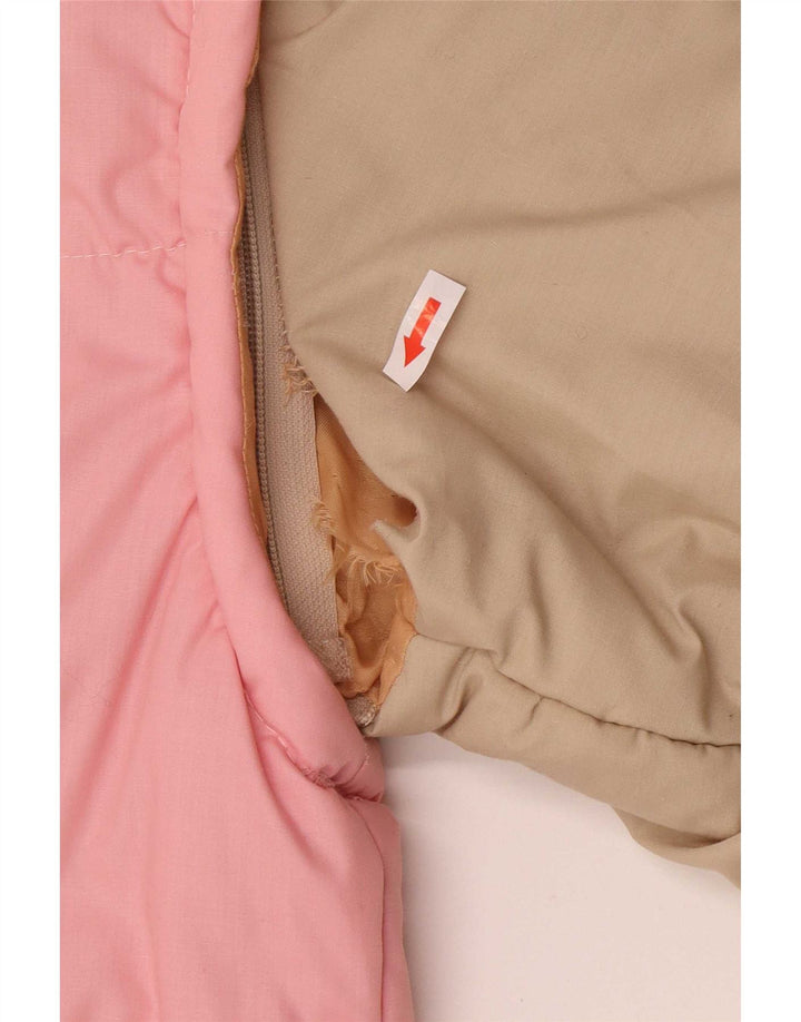 Chaqueta acolchada vintage para hombre IT 48 Algodón color block rosa medio