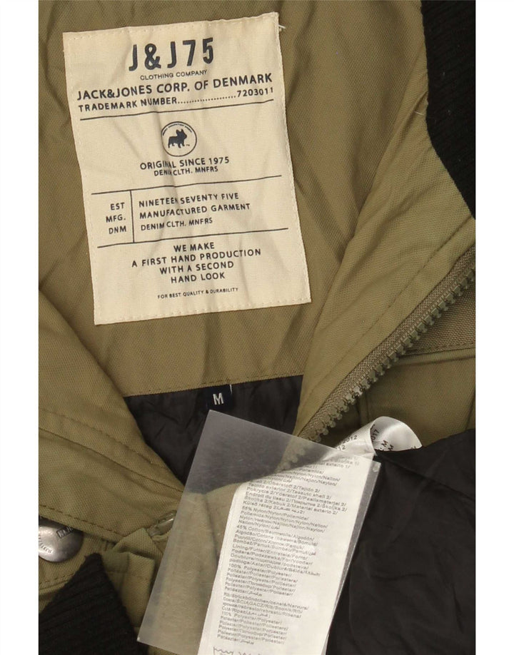 Jack & Jones Chaqueta utilitaria con capucha para hombre UK 38 Medium Khaki Nylon