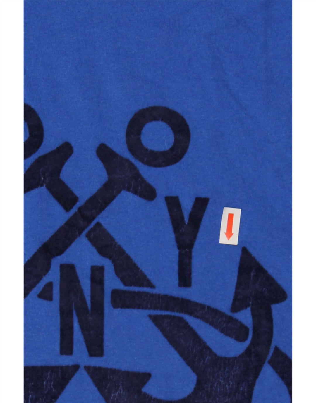 TOMMY HILFIGER Mens Graphic T-Shirt Top Large Blue Vintage Tommy Hilfiger and Second-Hand Tommy Hilfiger from Messina Hembry 