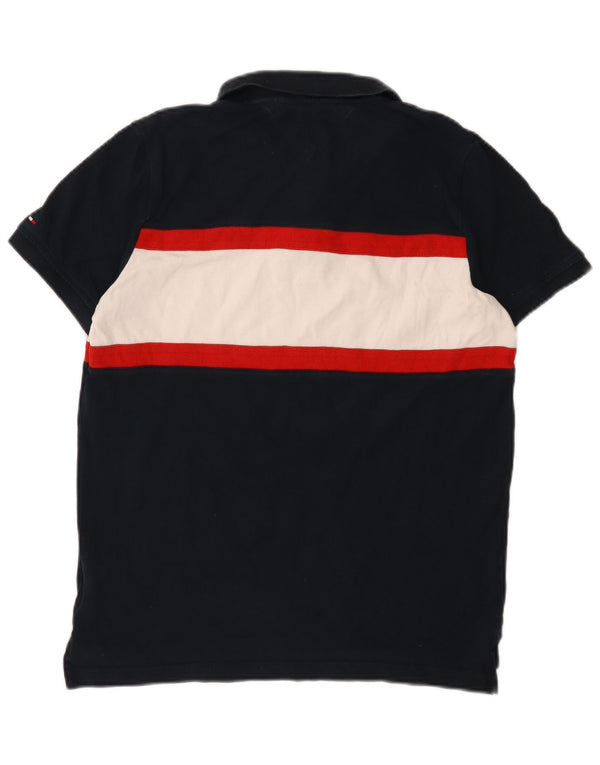 Tommy Hilfiger Polo Slim Fit para hombre de algodón color block en azul marino grande