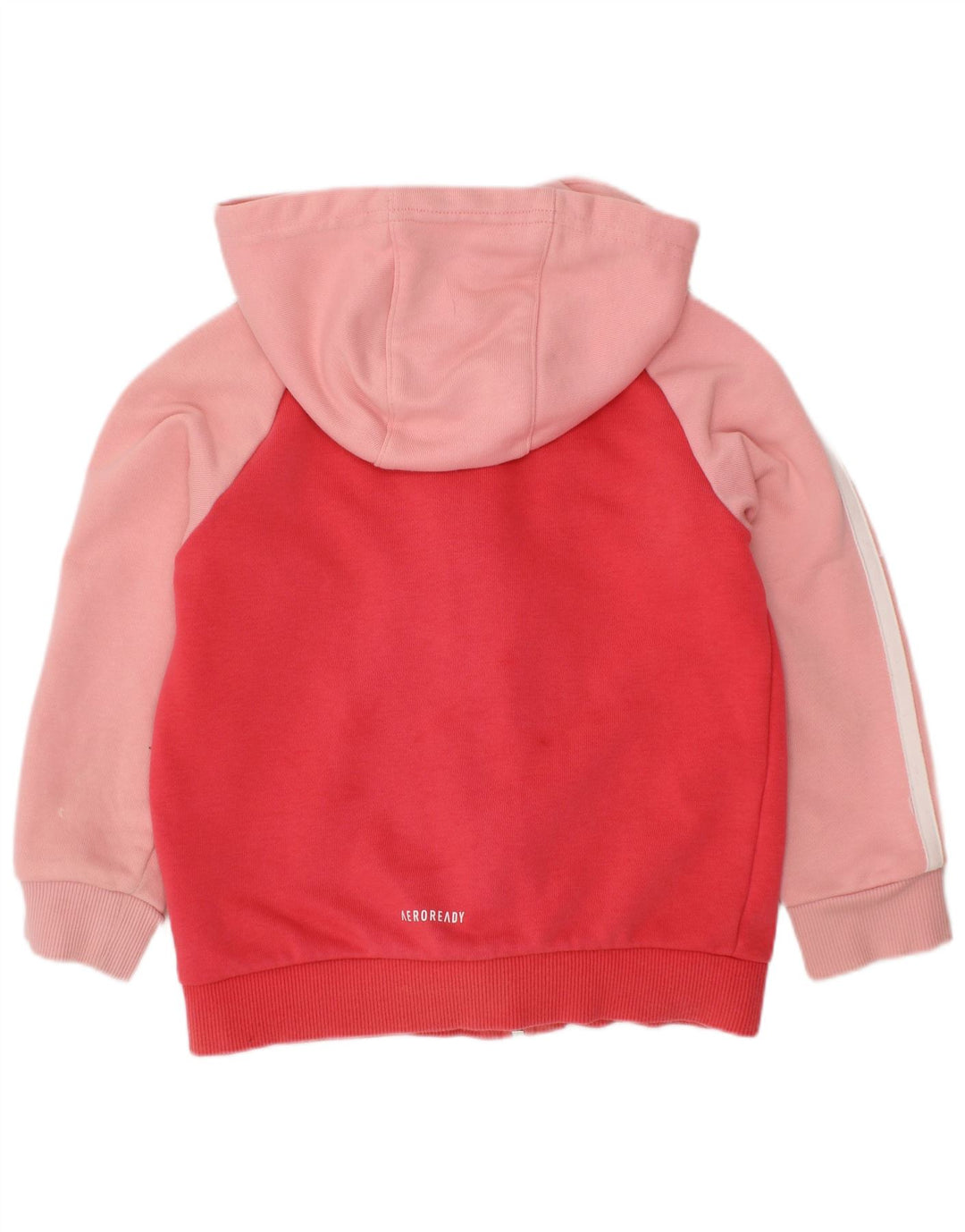 ADIDAS Sudadera con capucha y cremallera Aeroready para niña 4-5 años Rojo Colorblock