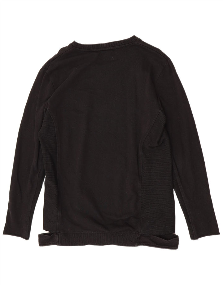Zara Hombre Sudadera Jumper Large Negro Algodón