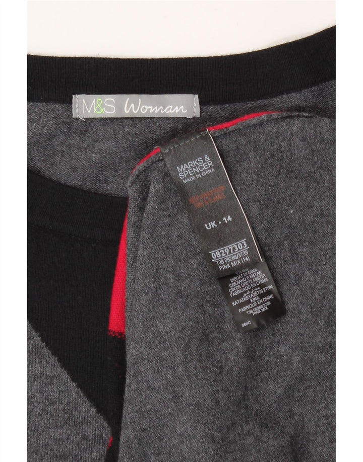 Marks & Spencer Vestido tipo jersey para mujer UK 44 Gris medio Colorblock