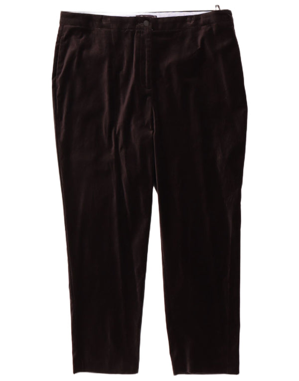 Marks & Spencer Pantalones chinos cónicos para mujer UK 18 XL W38 L27 Algodón negro