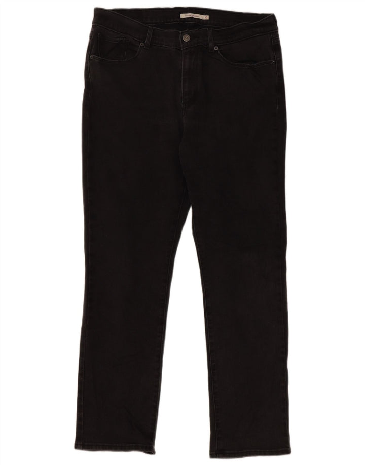 Levi's Classics - Vaqueros rectos para mujer, ajuste clásico, talla 10, talla grande, W30 L30, color negro