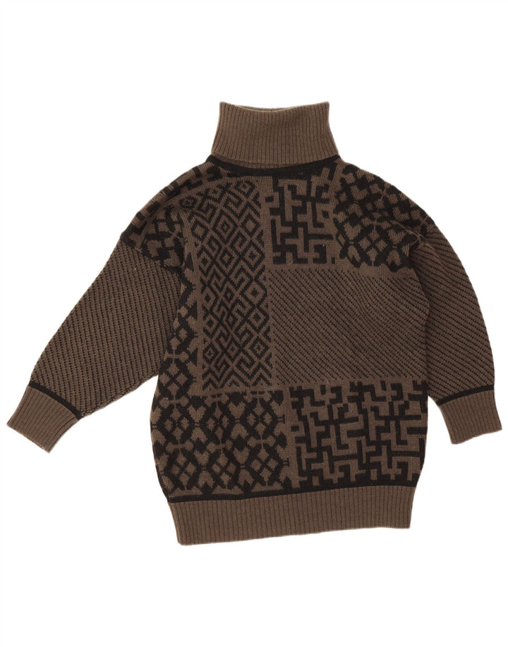 i Blues Jersey con cuello vuelto para mujer IT 42 Marrón medio Geométrico