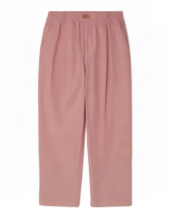 Zara Pantalones chinos holgados de cintura alta para mujer UK 10 Small W26 L26 Rosa