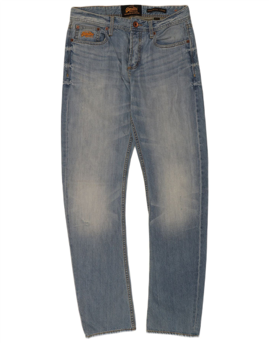 Superdry Vaqueros Sueltos Copperfill Para Hombre W31 L32 Algodón Azul