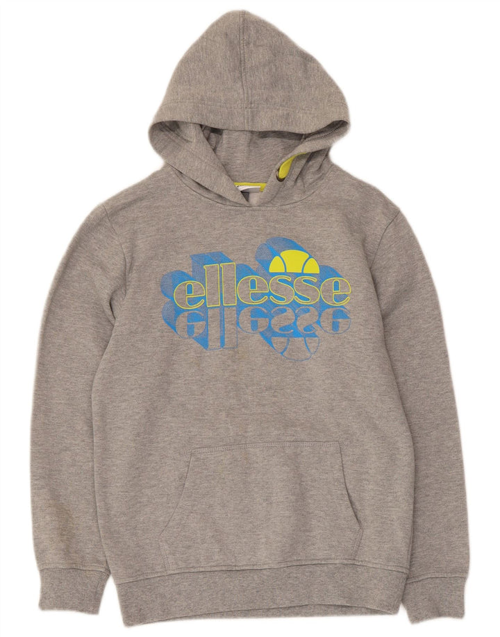 Ellesse Sudadera con capucha gráfica para niños 12-13 años Gris Poliéster