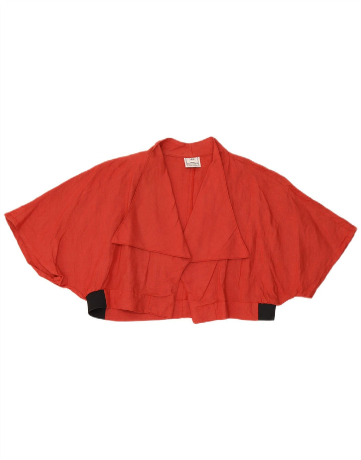 Conjunto de falda vintage de 2 piezas para mujer IT 44 Medium W26 Red Colourblock Linen