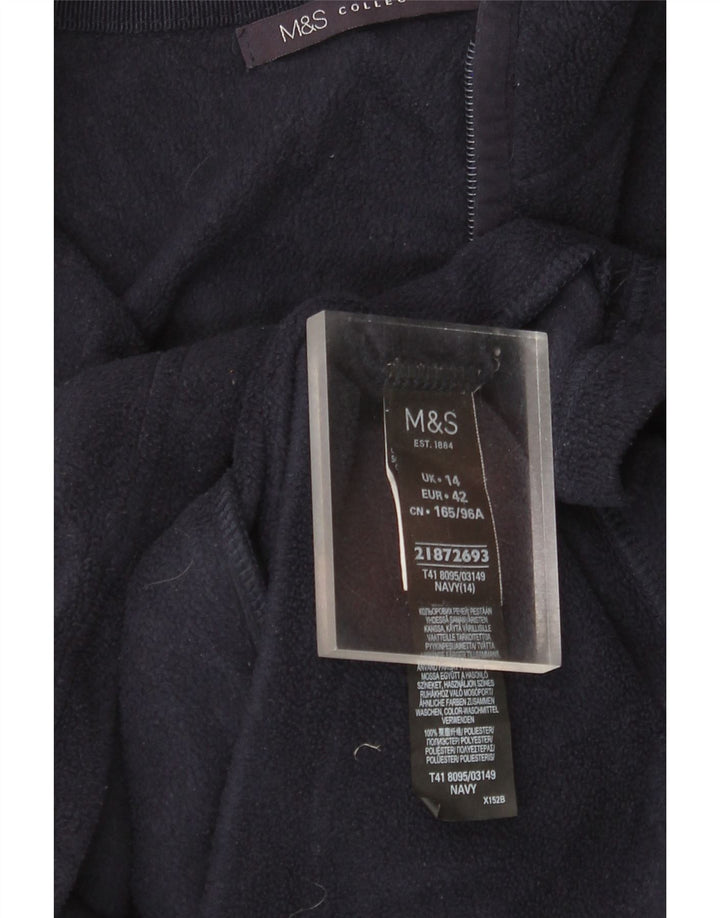 Marks & Spencer Chaqueta polar para mujer UK 44 Grande Poliéster azul marino