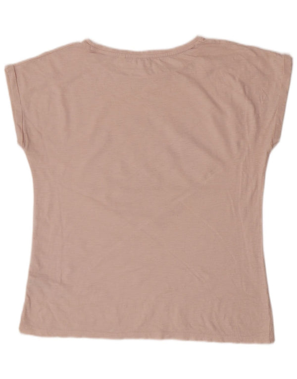 Fat Face Camiseta gráfica para mujer Top UK 44 Large Pink Cotton