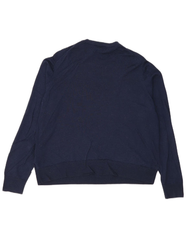Marks & Spencer Womens Crew Neck Jumper Sweater UK 20 2XL Navy Blue