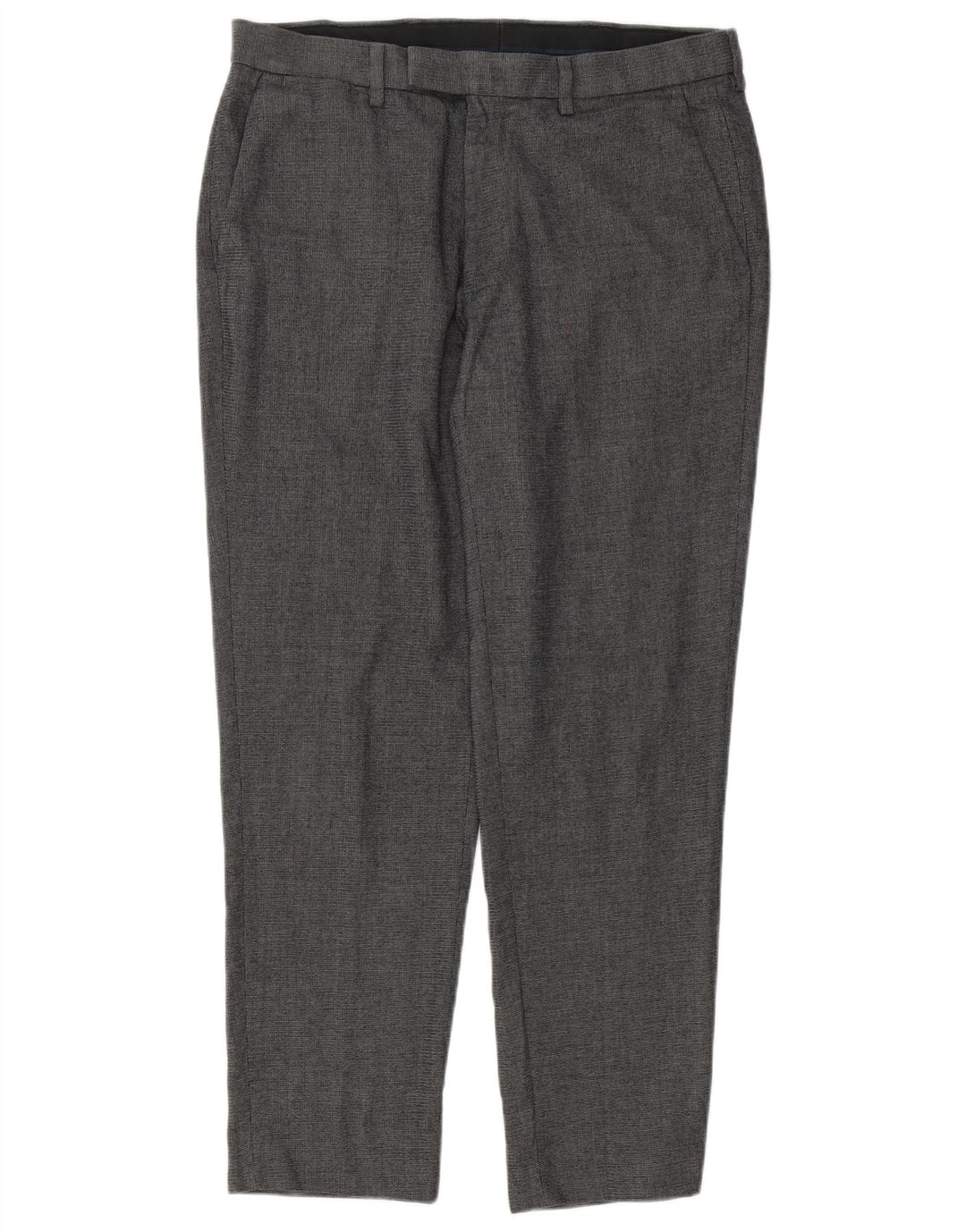 Marks & Spencer Pantalón de traje a medida para hombre W34 L28 Poliéster gris