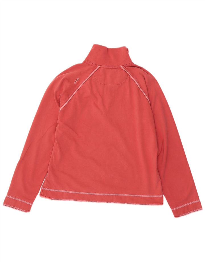 FAT FACE Sudadera con cuello y cremallera gráfica para mujer UK 40 Medium Pink