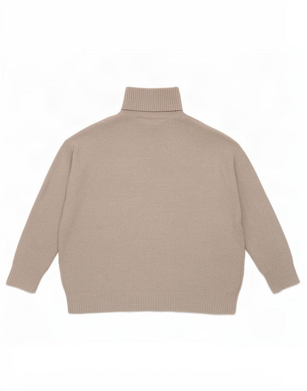 Zara - Jersey extragrande con cuello vuelto para mujer, talla 40, poliéster gris grande