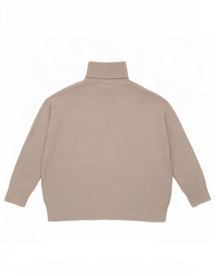 Zara - Jersey extragrande con cuello vuelto para mujer, talla 40, poliéster gris grande