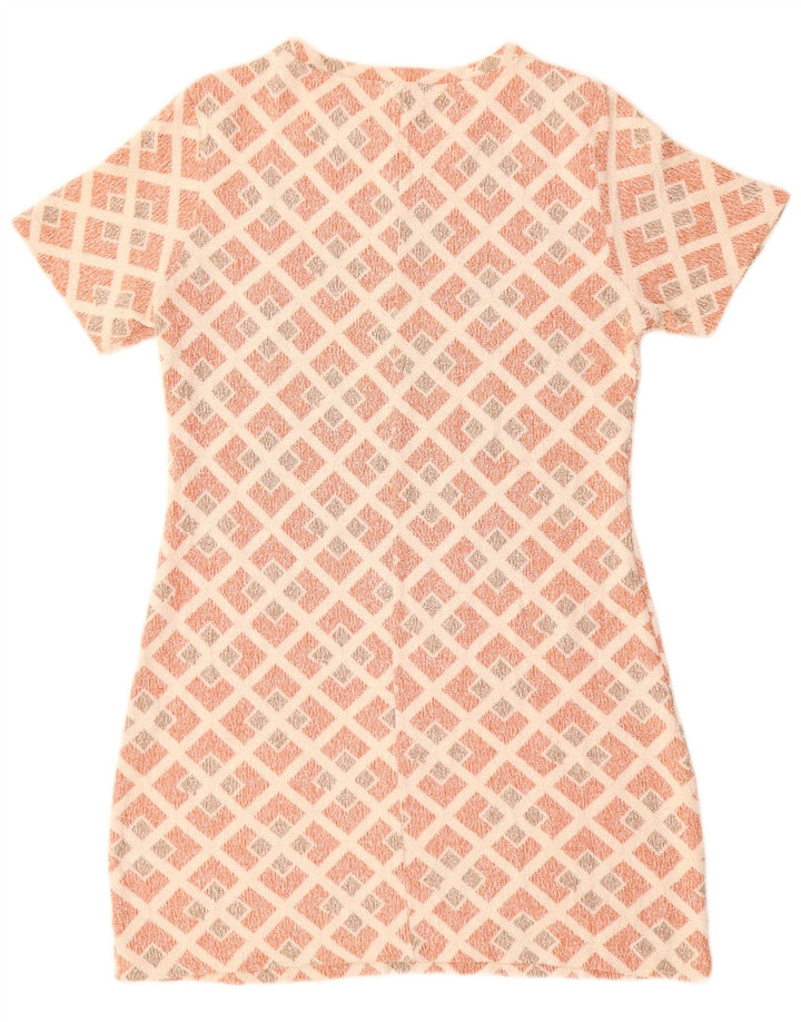 Zara Vestido tubo para mujer UK 44 Grande Rojo Geométrico