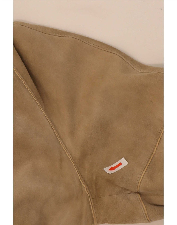 Chaqueta de ante reversible para hombre vintage IT 48 cuero beige medio