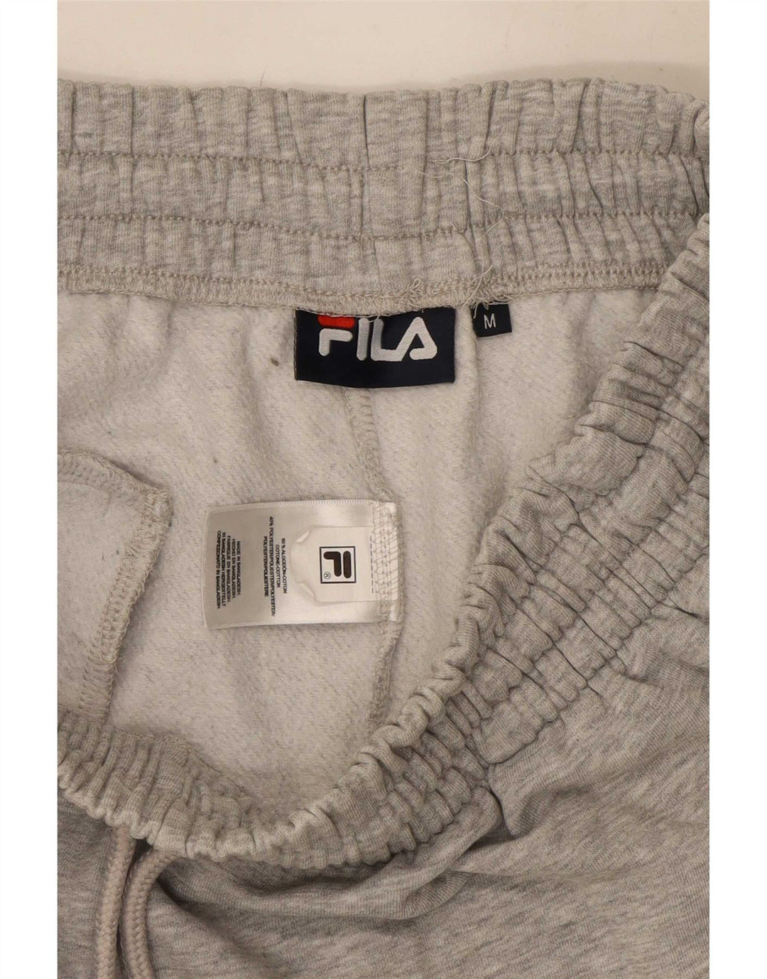 Fila Shorts deportivos gráficos para hombre de algodón color block en gris medio