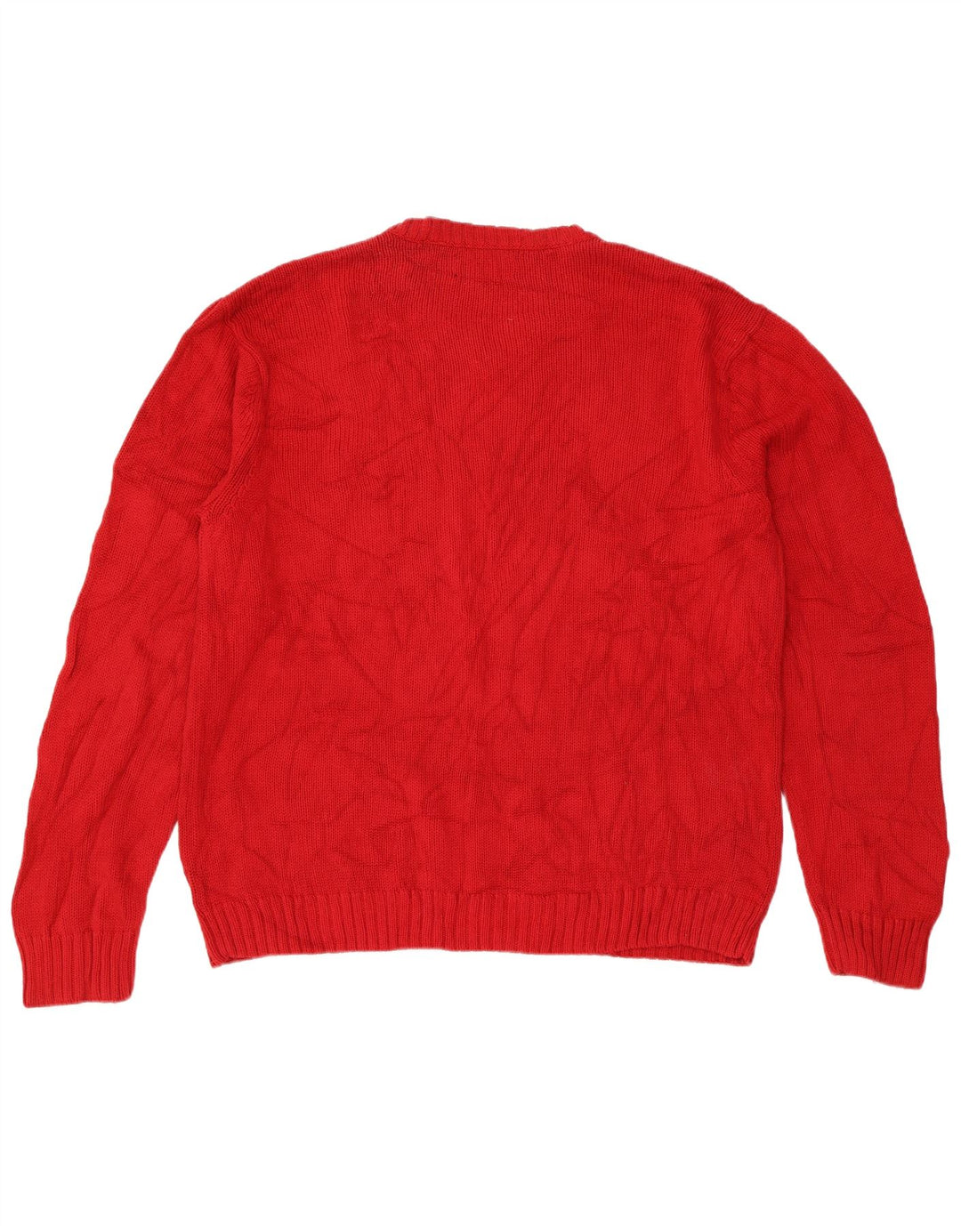 Chaps Suéter tipo jersey con cuello en V y ajuste regular para hombre XL Algodón rojo