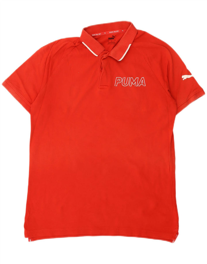 Puma Polo Gráfico Para Hombre Deportivo De Algodón Rojo Medio