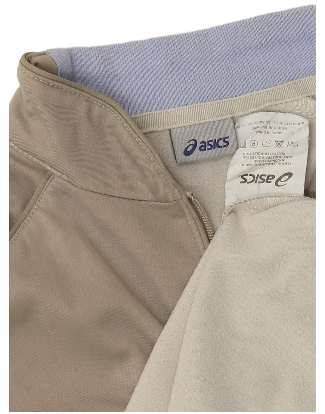 Asics - Chaqueta de chándal para mujer, talla 40, talla mediana, color caqui, poliamida