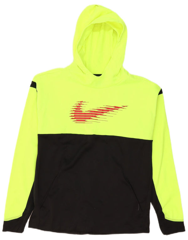 Nike - Sudadera con capucha para niños Dri Fit Graphic (13-14 años, XL), color amarillo