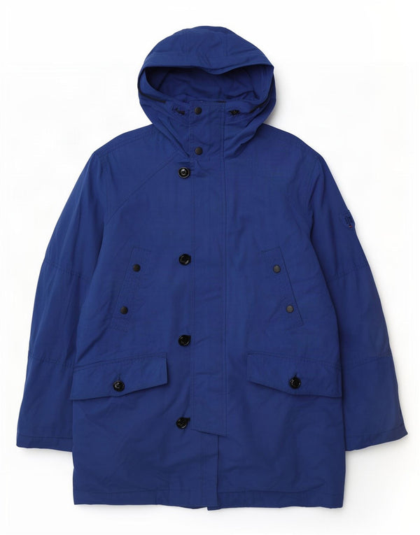 Tommy Hilfiger Chaqueta parka con capucha para hombre Reino Unido 40 Poliéster azul grande