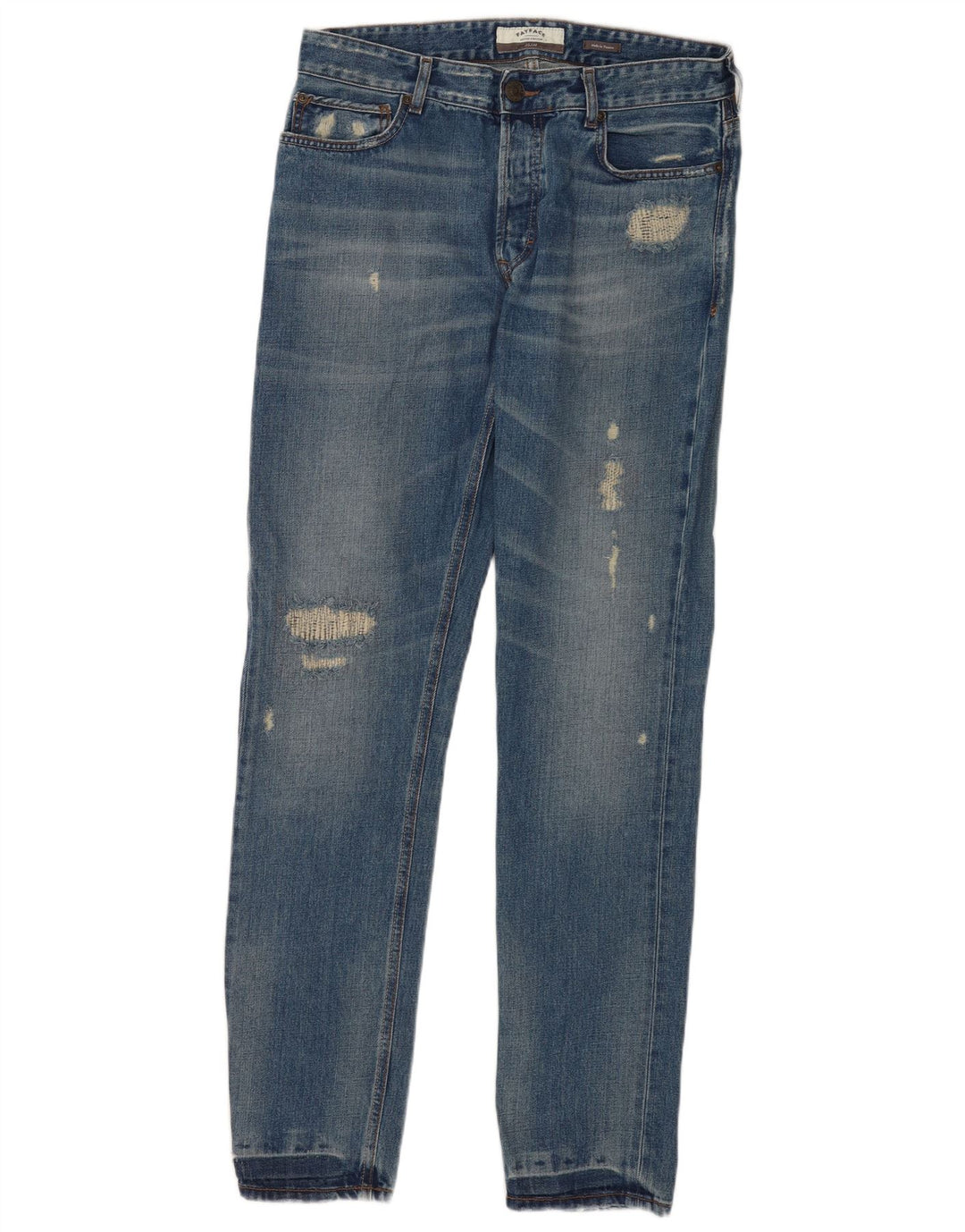 Vaqueros ajustados desgastados para hombre de Fat Face W32 L33 Algodón azul