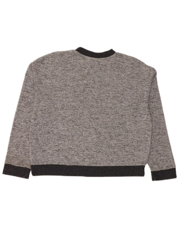 Topshop Suéter tipo jersey con cuello redondo para mujer UK 40 Gris medio moteado
