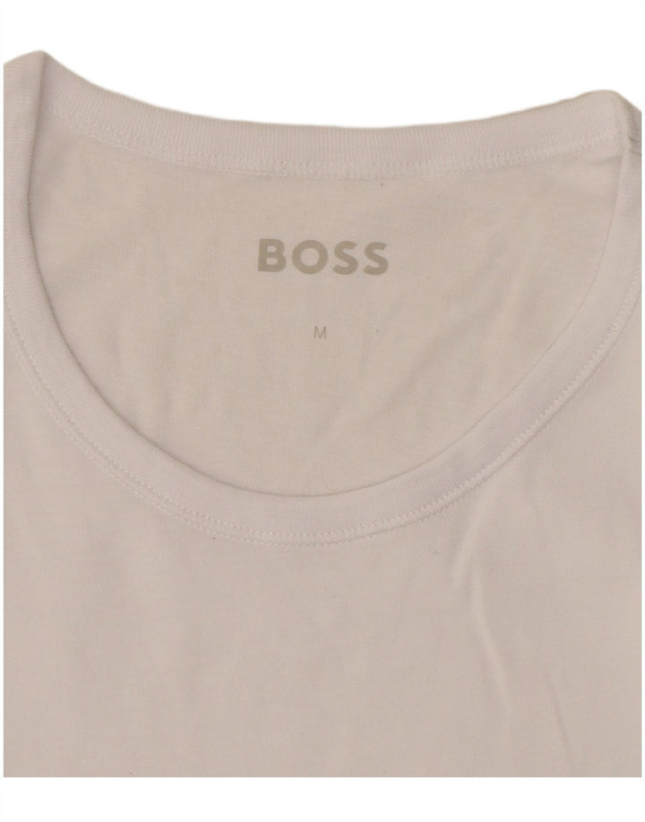 Camiseta Hugo Boss Hombre Top Medium Blanco Algodón