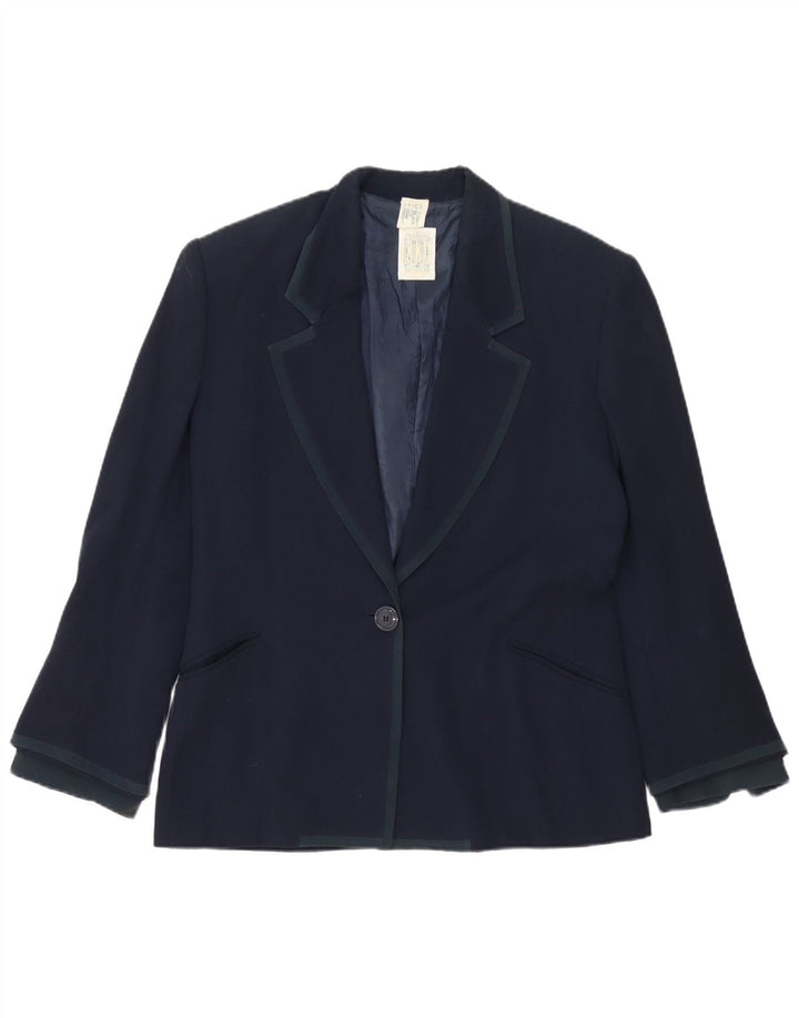 Ferre Chaqueta tipo blazer con 1 botón para mujer UK 46 Grande Azul marino