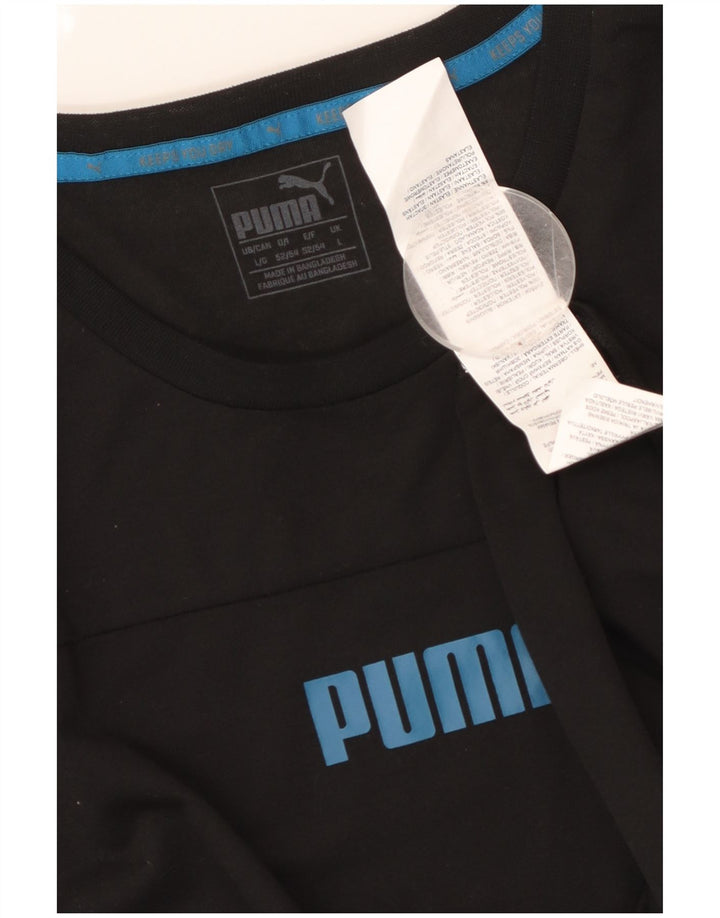 PUMA Camiseta para hombre Top Large Poliéster negro