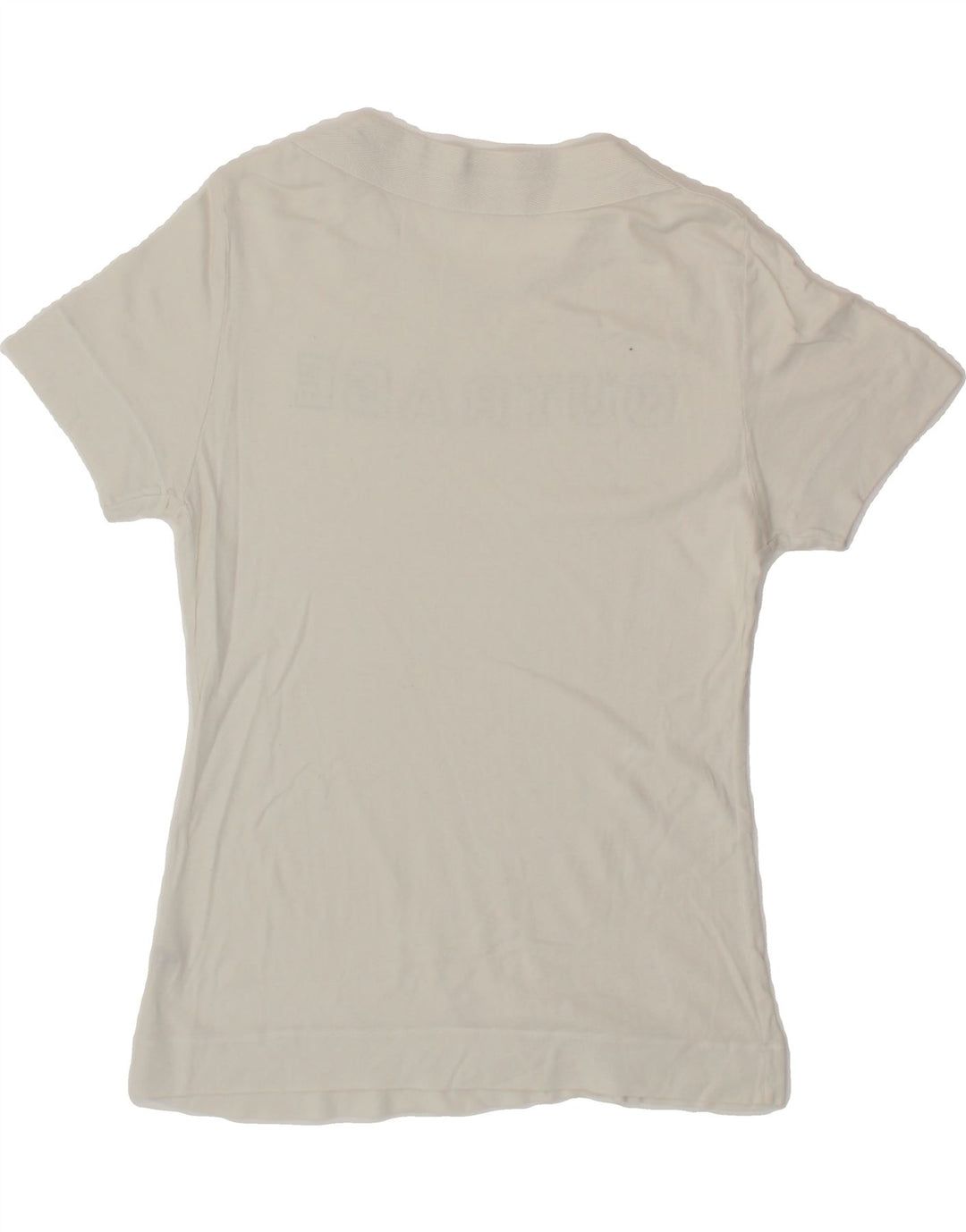OUTRAGE Womens Graphic T-Shirt Top IT 44 Medium White Vintage Outrage and Second-Hand Outrage from Messina Hembry 